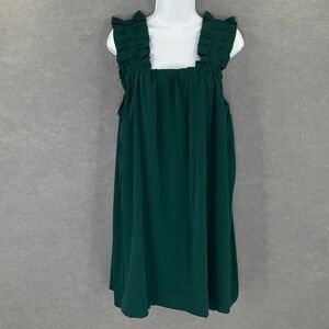 Entro Emerald Ruffle Midi Dress